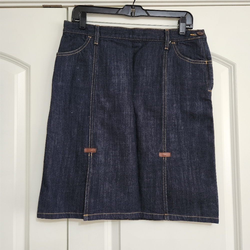 SOLD...GAP Denim Blazer and Skirt Women's  Blue Jean 100% Cotton Pockets Y2K - Picture 4 of 6